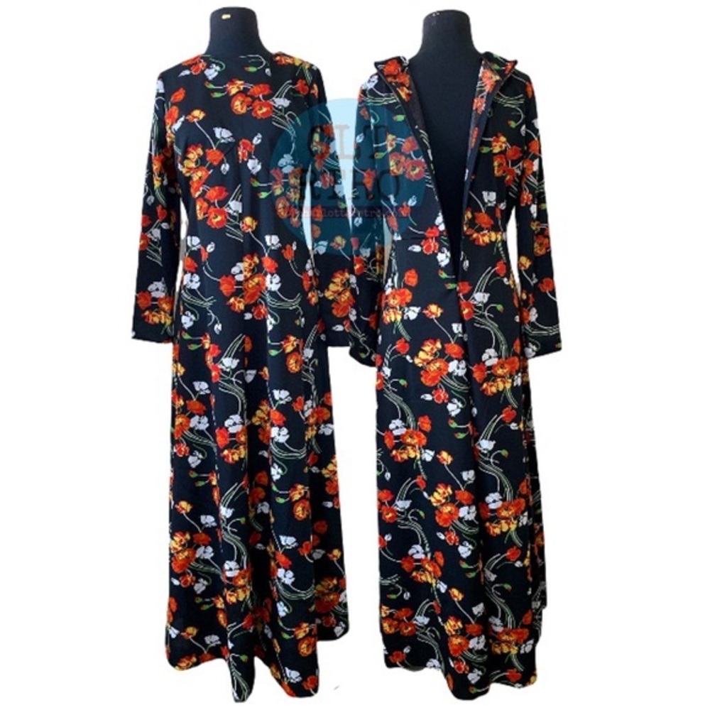 70’s Lurex Two Piece Floral Maxi Set main image 1